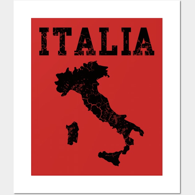 Italia Map Italy Italian Italiano Family Heritage Wall Art by E